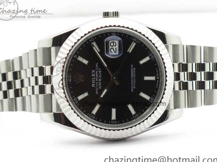 1:1 Bracelet 126334 DateJust Markers 41MM Jubilee SS VRF Black Dial Best on A3235 SS Edition Stick 904L 0729